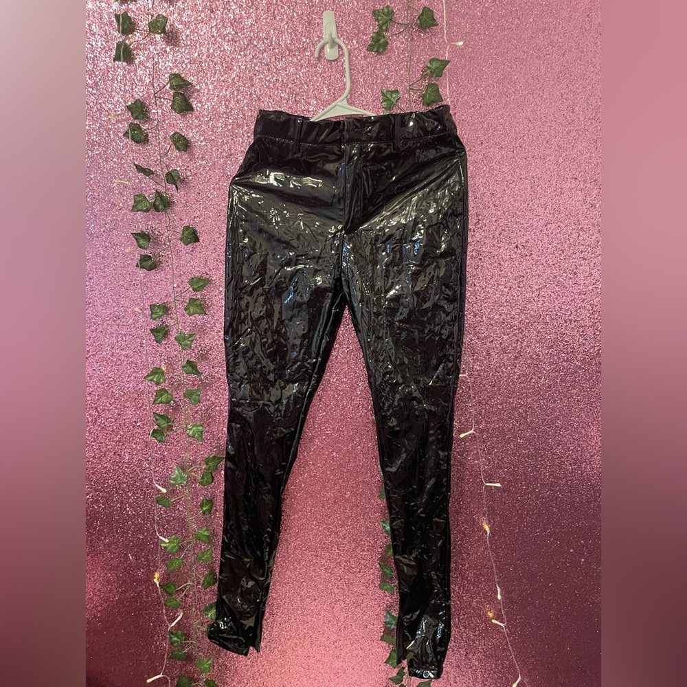 Olive Ole Black Shiny Small Pants